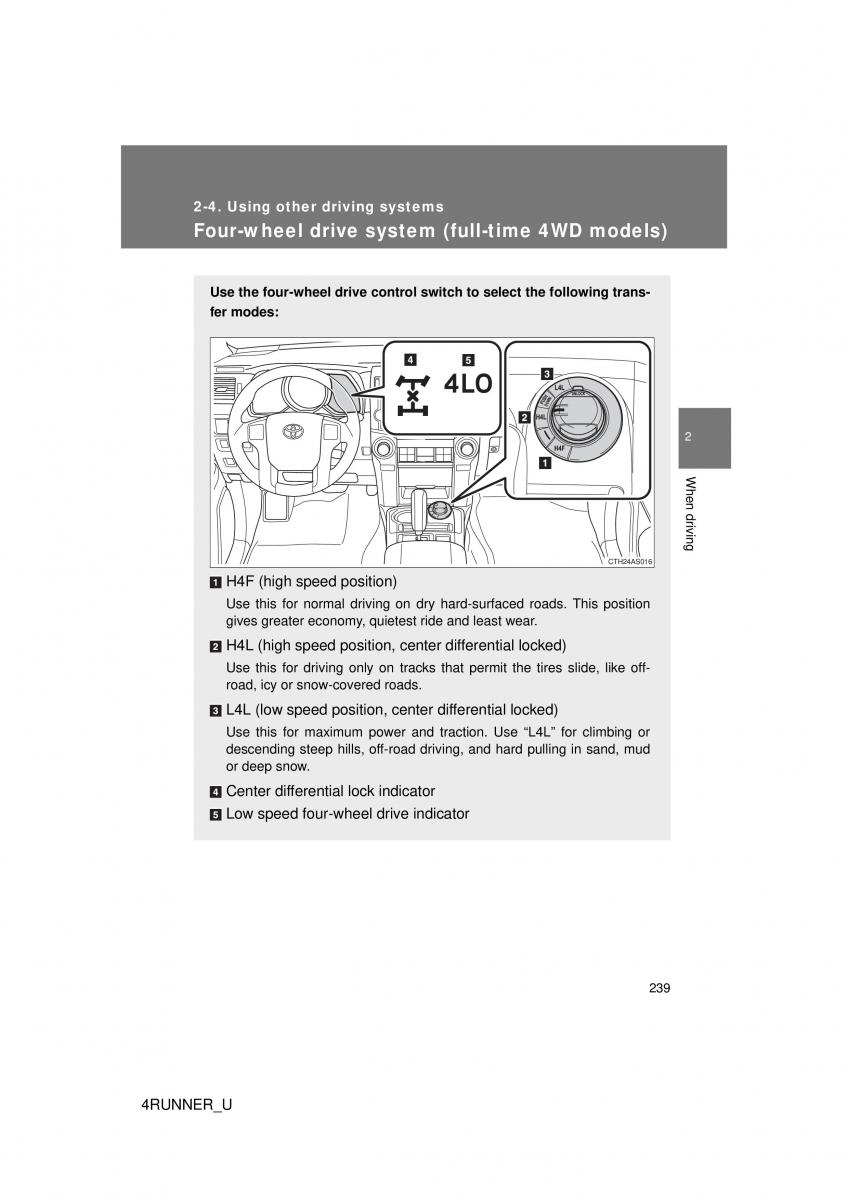 Toyota 4Runner 5 V N280 owners manual / page 208