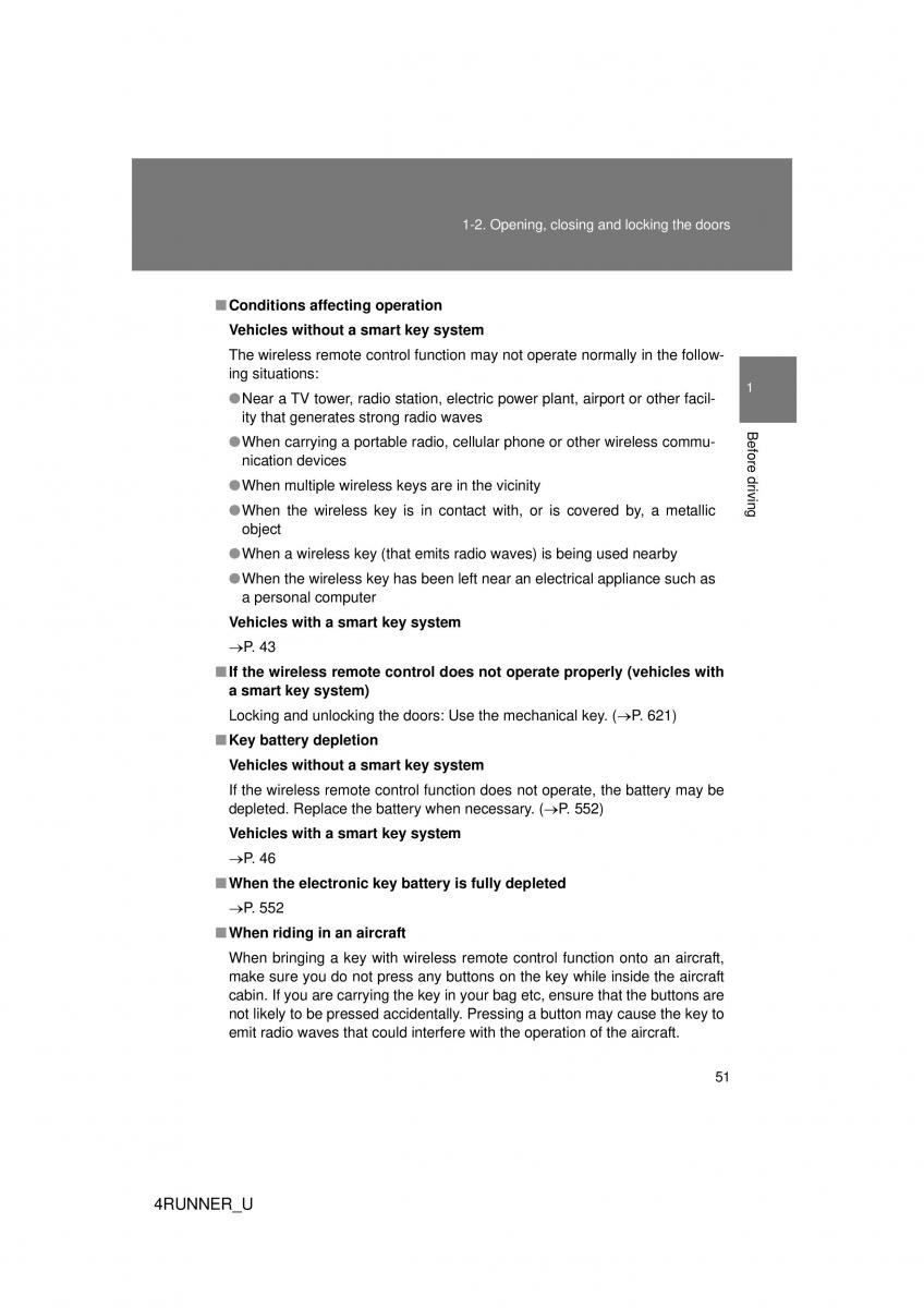 Toyota 4Runner 5 V N280 owners manual / page 21