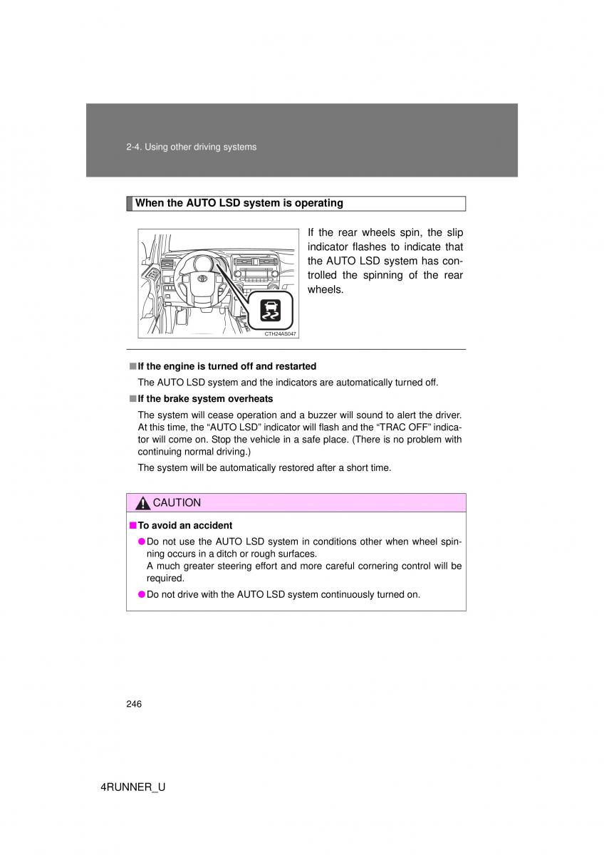 Toyota 4Runner 5 V N280 owners manual / page 215