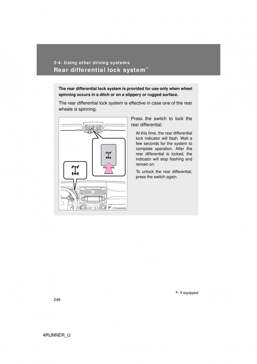 Toyota 4Runner 5 V N280 owners manual / page 217