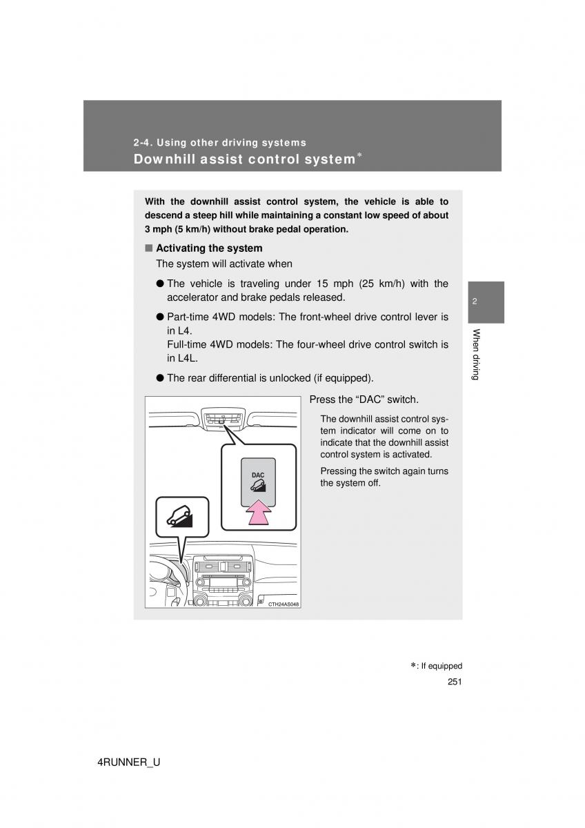 Toyota 4Runner 5 V N280 owners manual / page 220