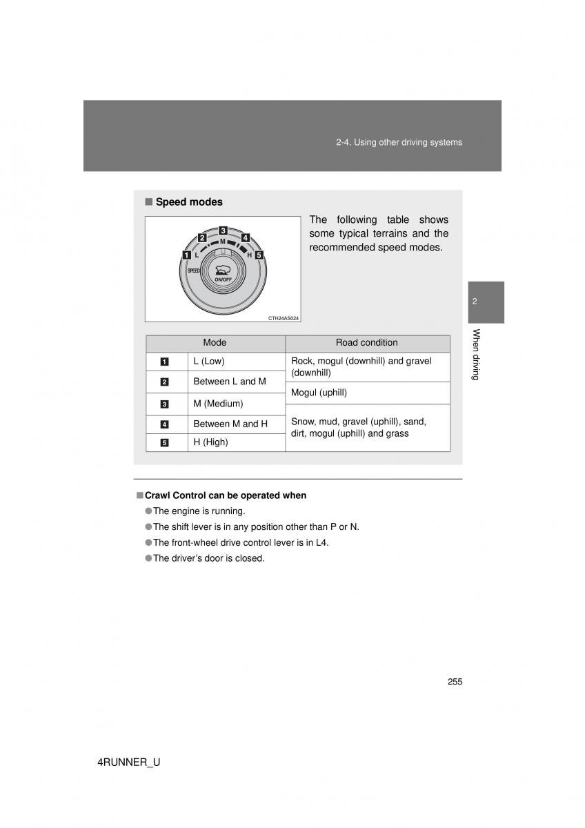 Toyota 4Runner 5 V N280 owners manual / page 224