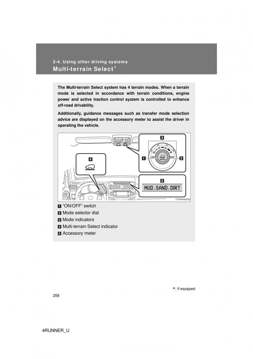 Toyota 4Runner 5 V N280 owners manual / page 227