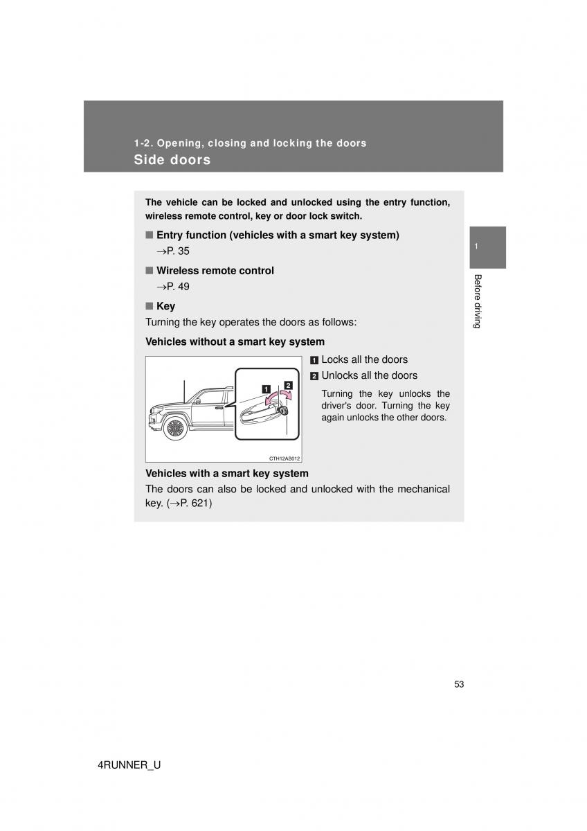 Toyota 4Runner 5 V N280 owners manual / page 23