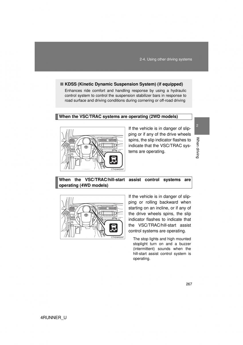 Toyota 4Runner 5 V N280 owners manual / page 236