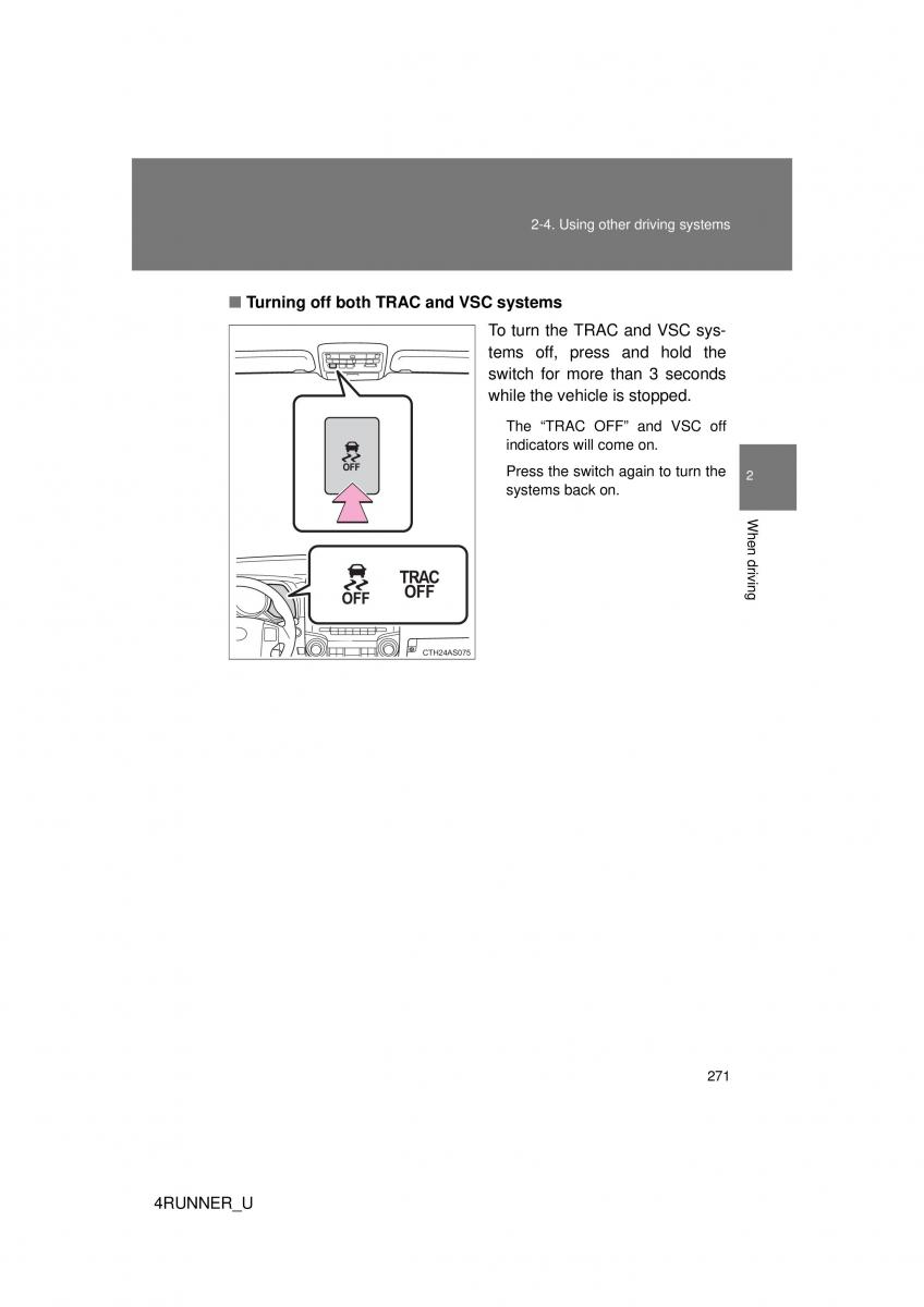 Toyota 4Runner 5 V N280 owners manual / page 240