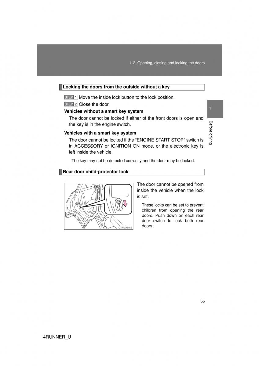 Toyota 4Runner 5 V N280 owners manual / page 25