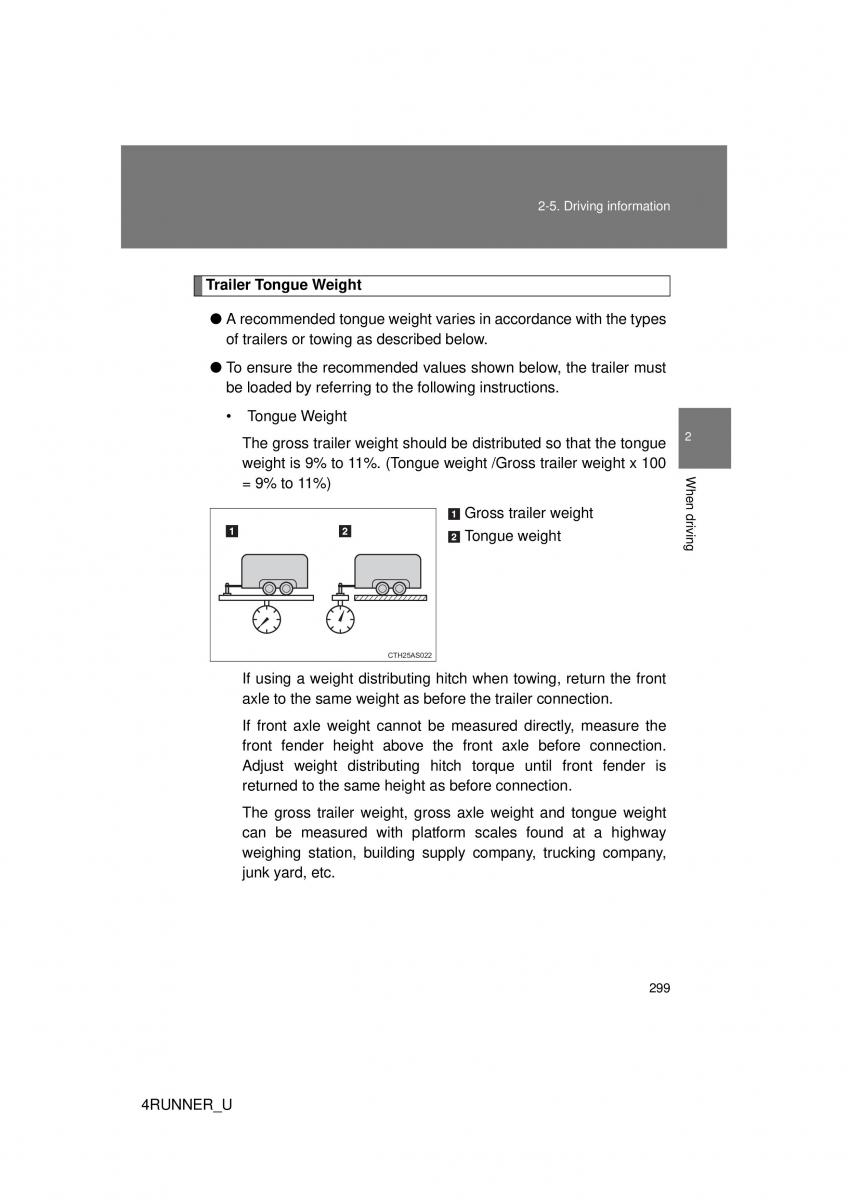 Toyota 4Runner 5 V N280 owners manual / page 268