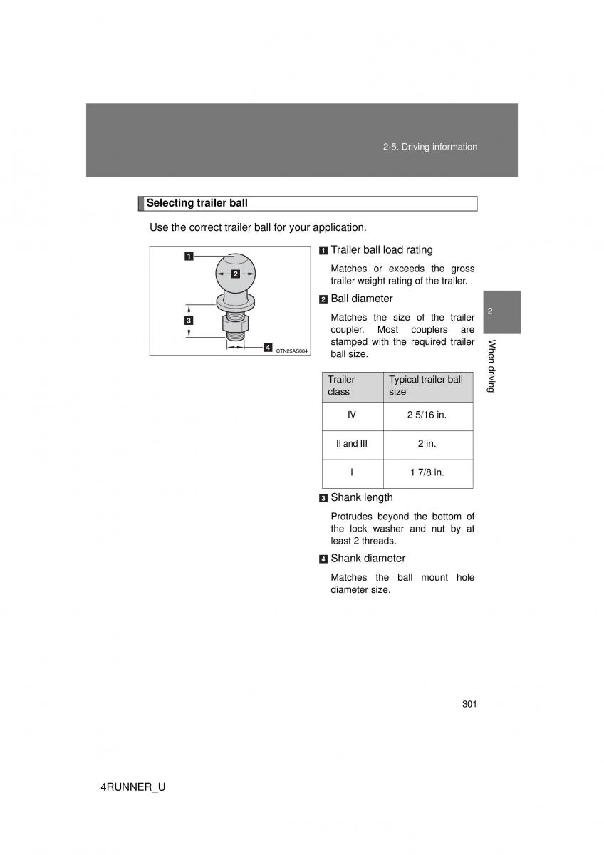 Toyota 4Runner 5 V N280 owners manual / page 270