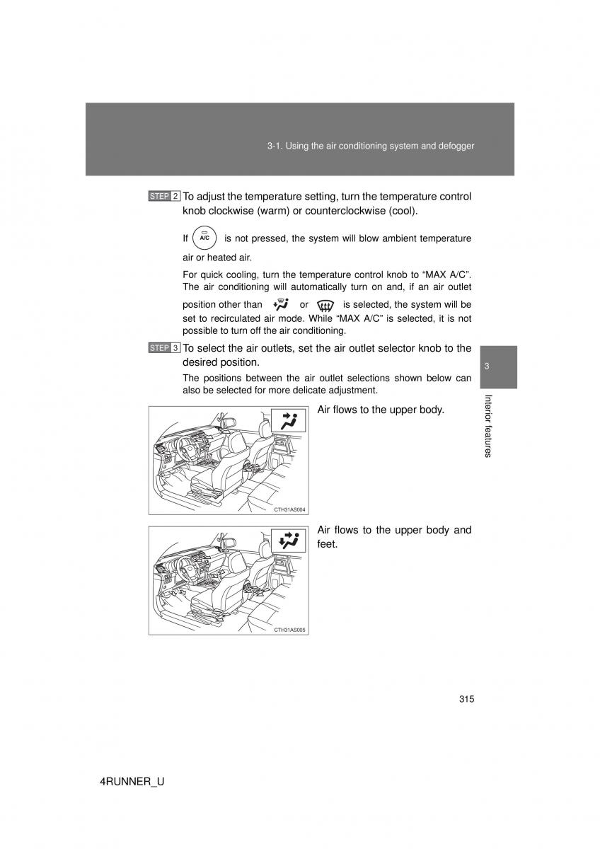 Toyota 4Runner 5 V N280 owners manual / page 282