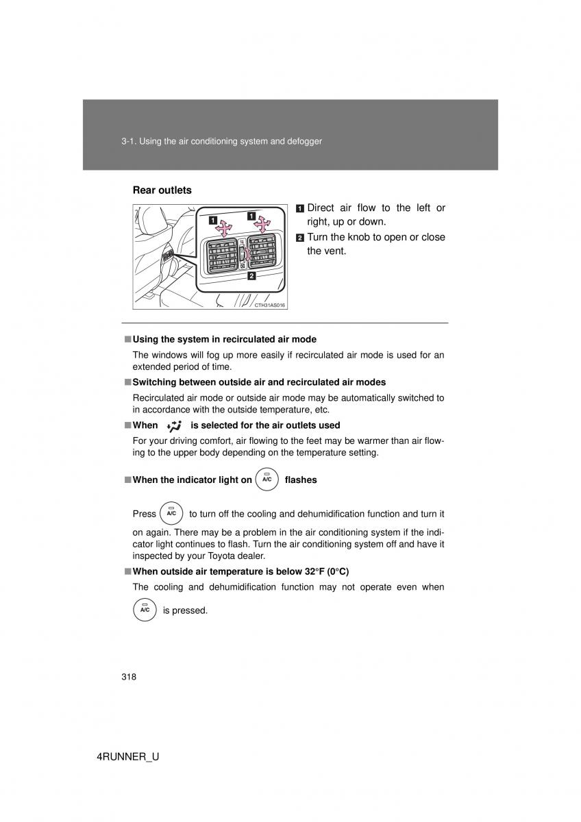 Toyota 4Runner 5 V N280 owners manual / page 285