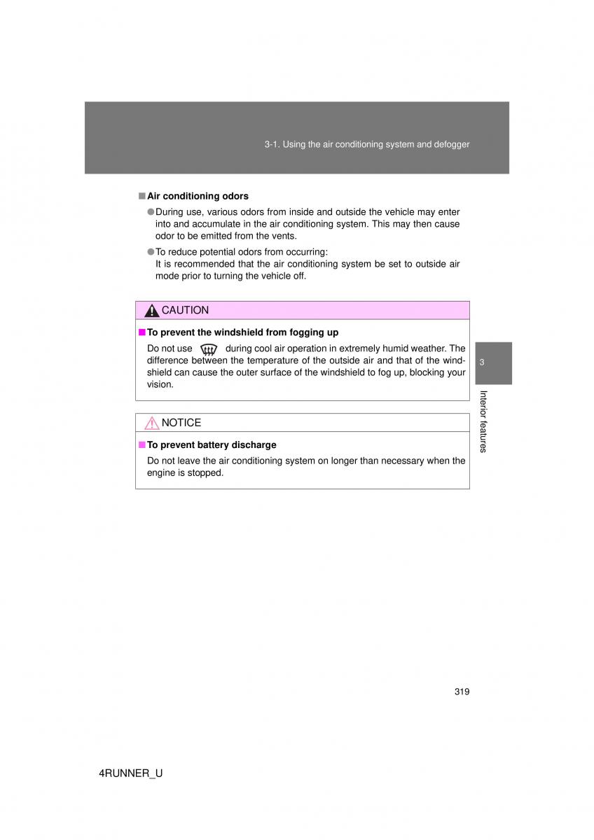 Toyota 4Runner 5 V N280 owners manual / page 286