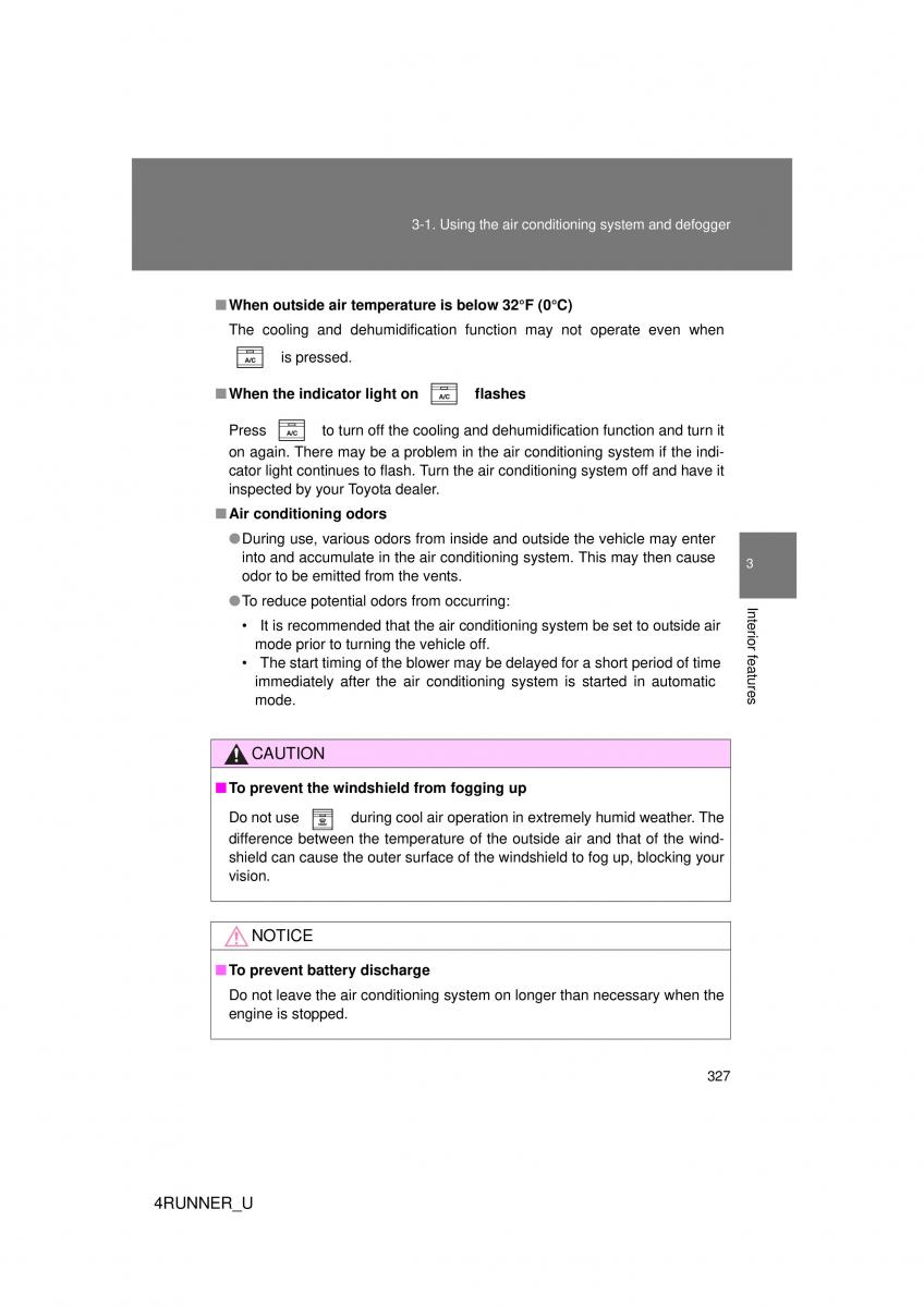 Toyota 4Runner 5 V N280 owners manual / page 294