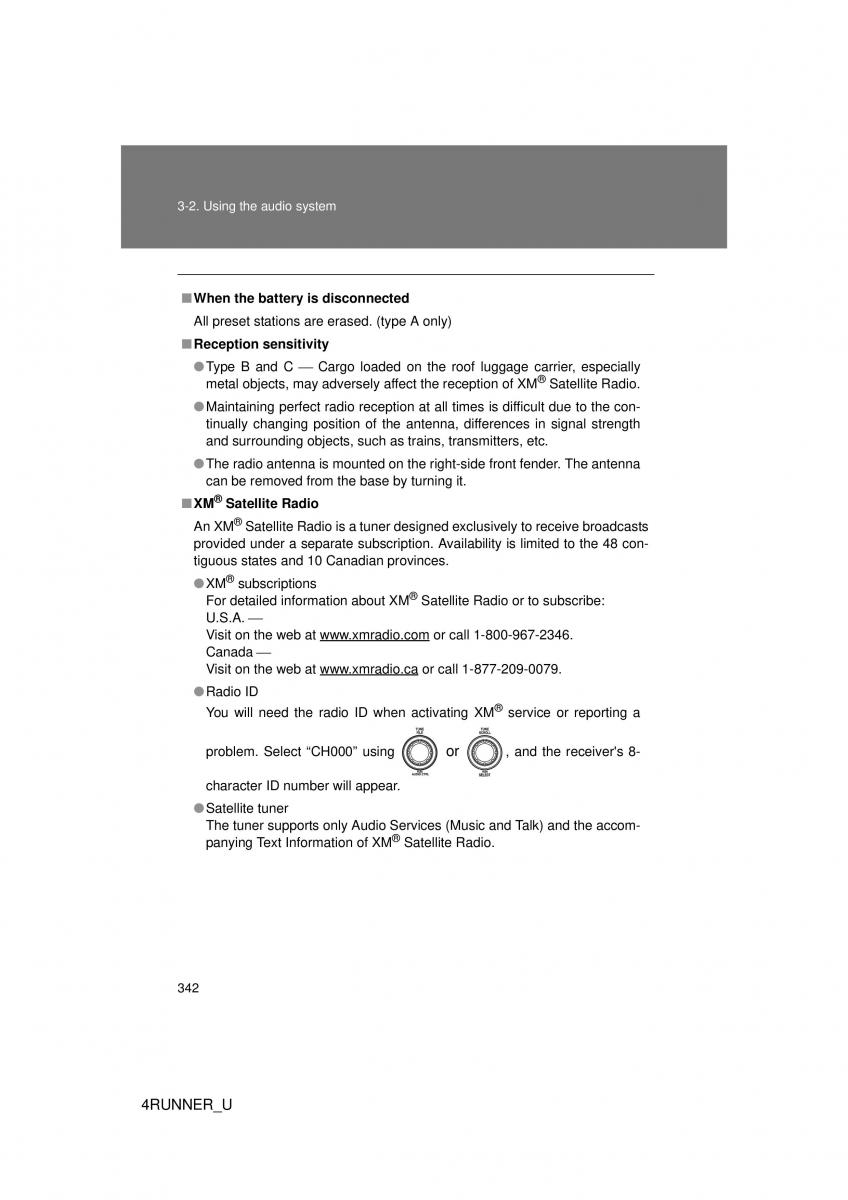 Toyota 4Runner 5 V N280 owners manual / page 309