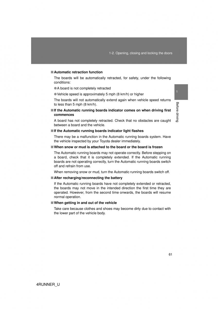 Toyota 4Runner 5 V N280 owners manual / page 31