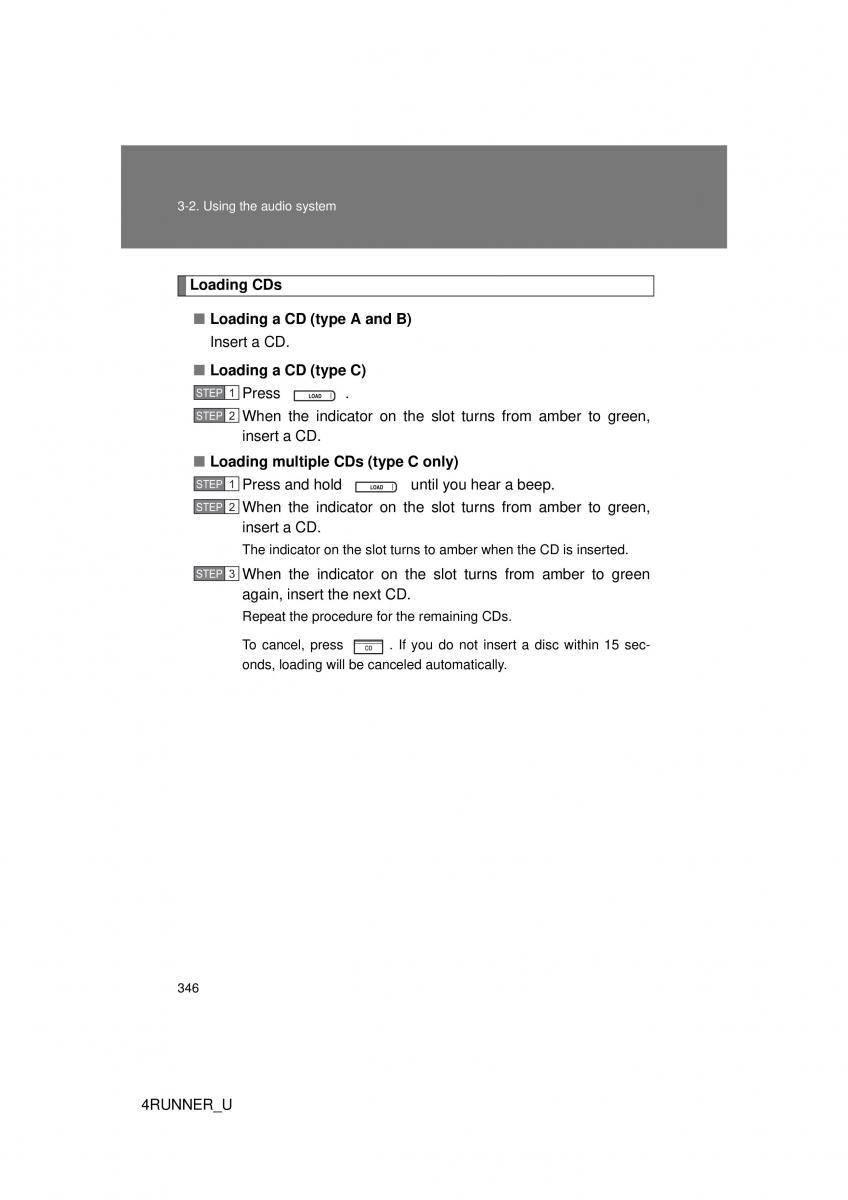 Toyota 4Runner 5 V N280 owners manual / page 313