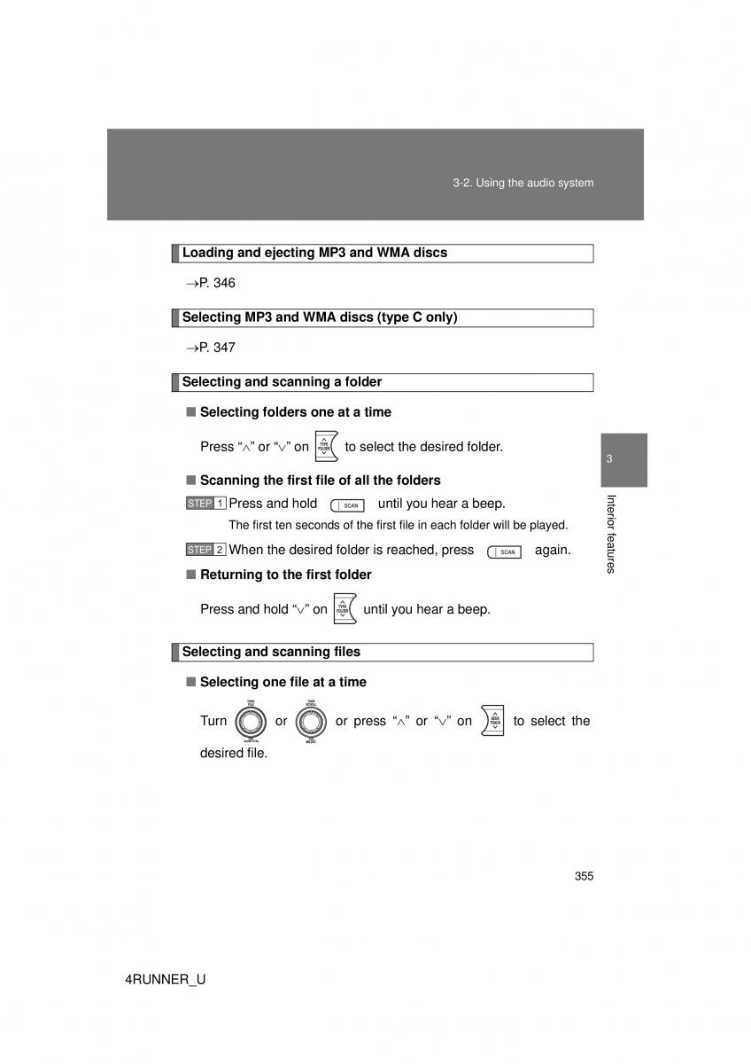 Toyota 4Runner 5 V N280 owners manual / page 322