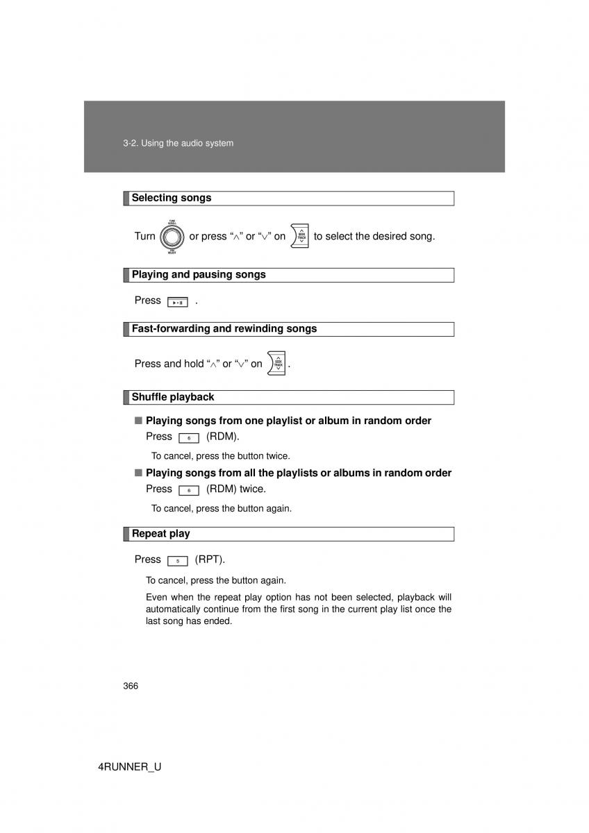 Toyota 4Runner 5 V N280 owners manual / page 333