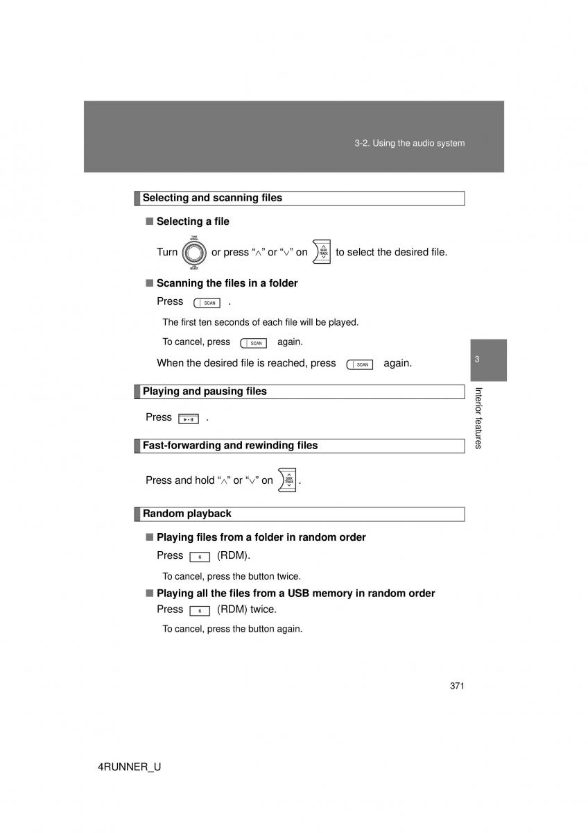 Toyota 4Runner 5 V N280 owners manual / page 338