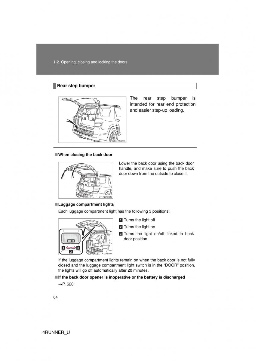 Toyota 4Runner 5 V N280 owners manual / page 34