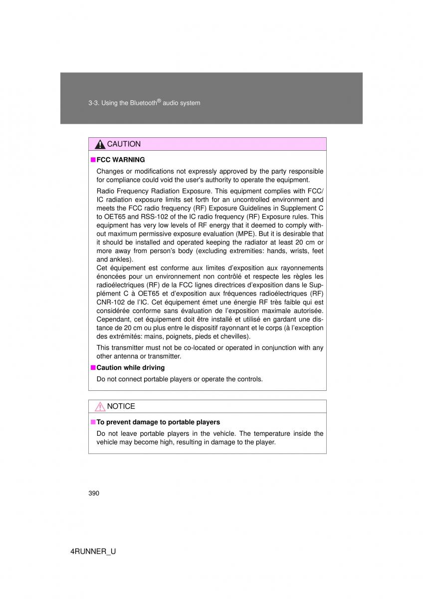 Toyota 4Runner 5 V N280 owners manual / page 357