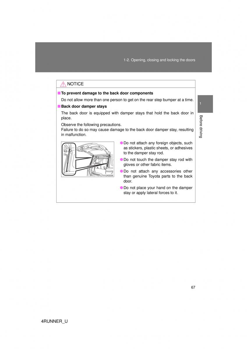 Toyota 4Runner 5 V N280 owners manual / page 37