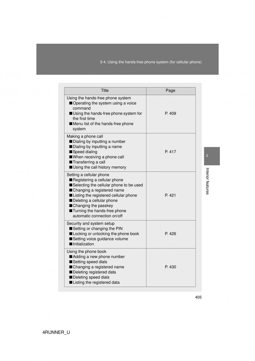 Toyota 4Runner 5 V N280 owners manual / page 372