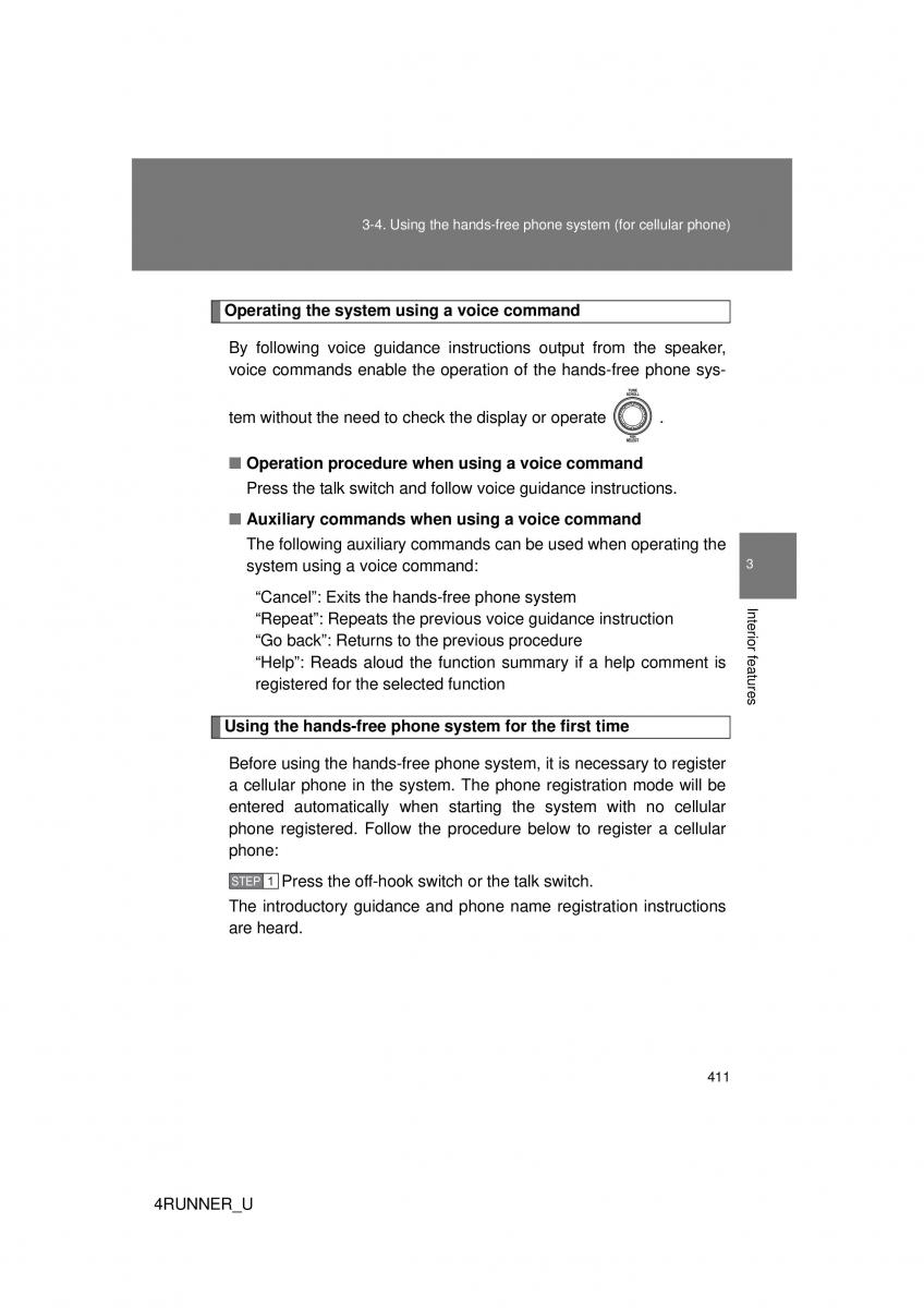 Toyota 4Runner 5 V N280 owners manual / page 378