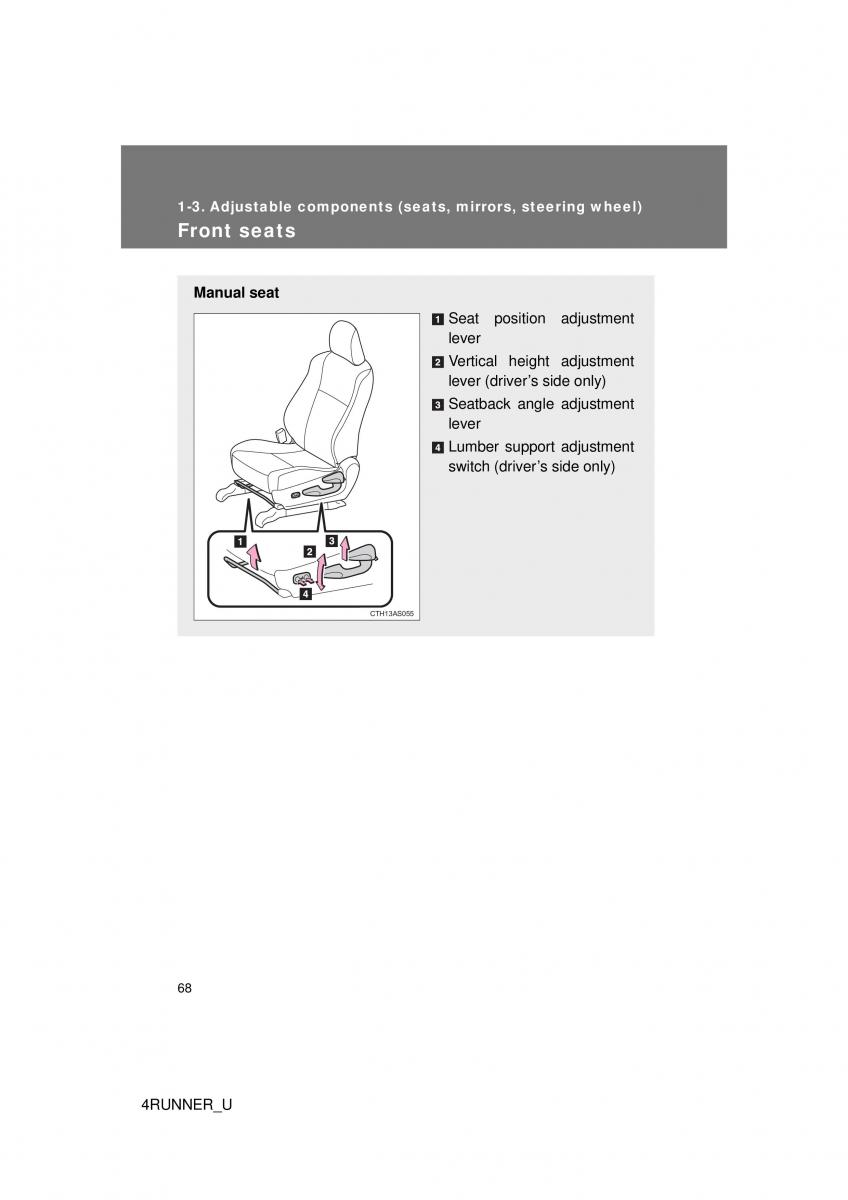 Toyota 4Runner 5 V N280 owners manual / page 38