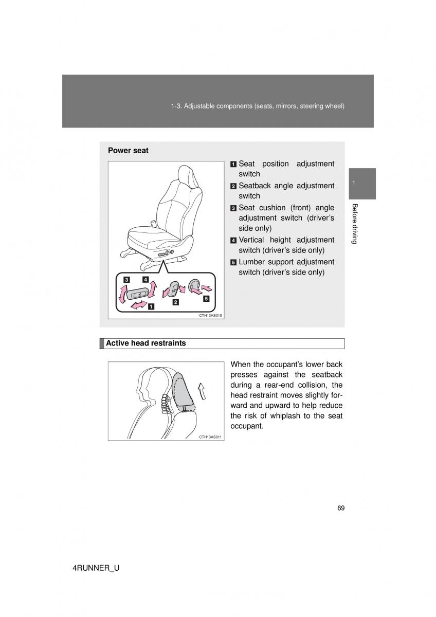 Toyota 4Runner 5 V N280 owners manual / page 39