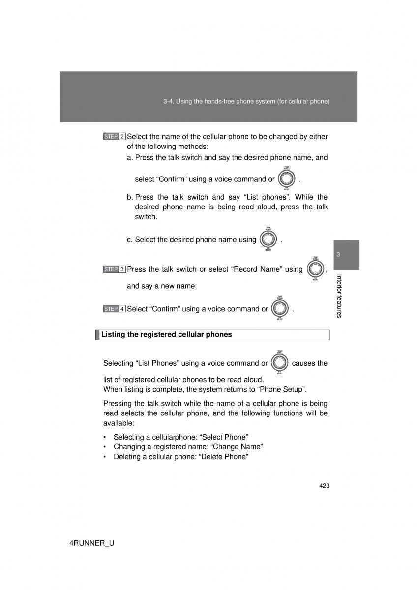 Toyota 4Runner 5 V N280 owners manual / page 390