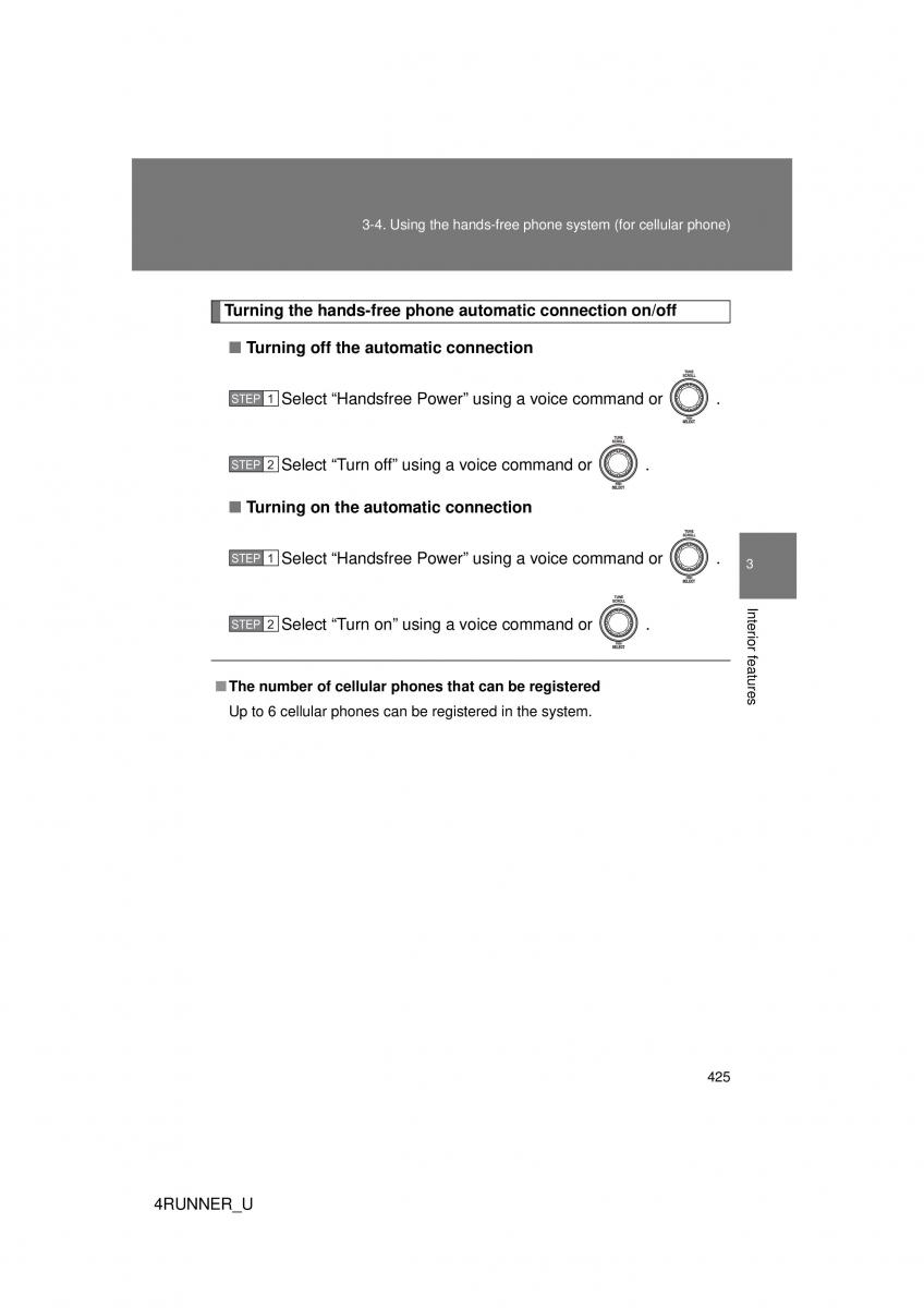 Toyota 4Runner 5 V N280 owners manual / page 392