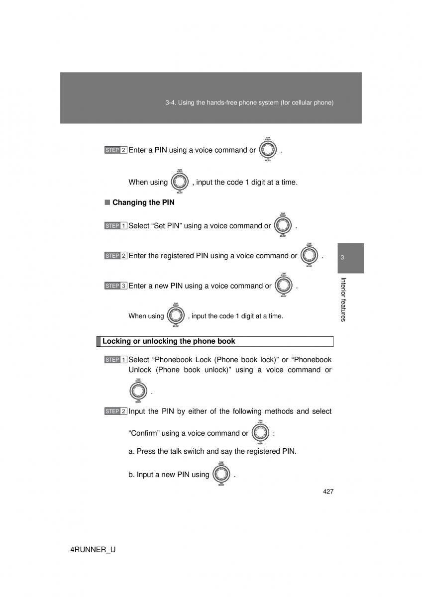 Toyota 4Runner 5 V N280 owners manual / page 394