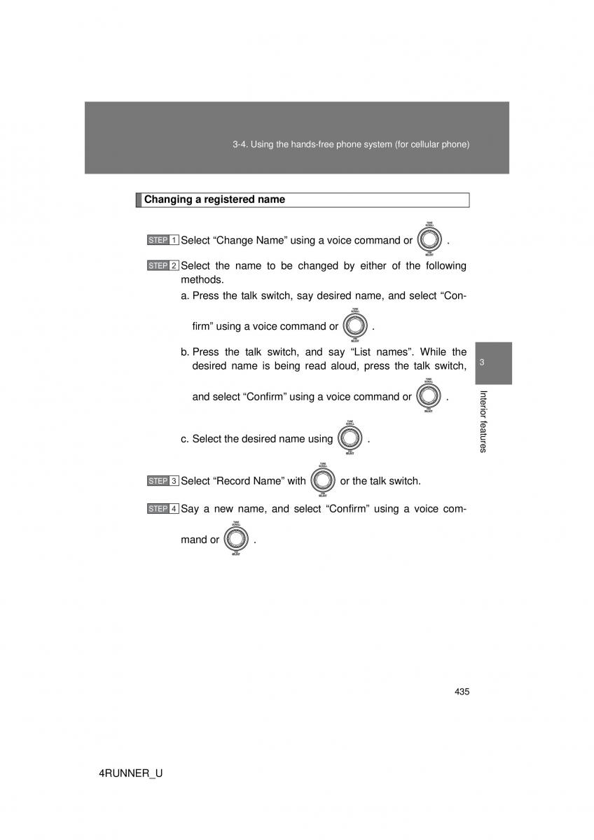 Toyota 4Runner 5 V N280 owners manual / page 402