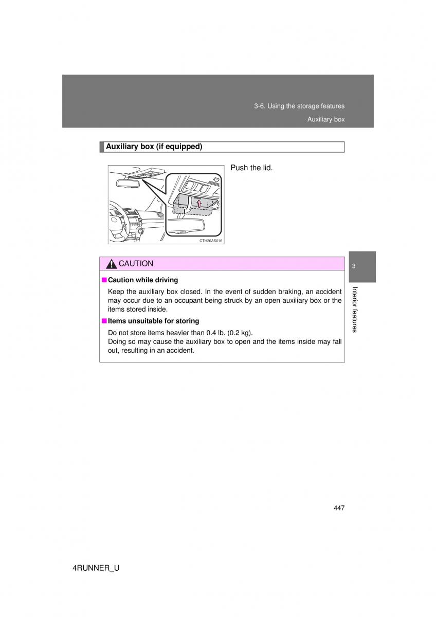 Toyota 4Runner 5 V N280 owners manual / page 414