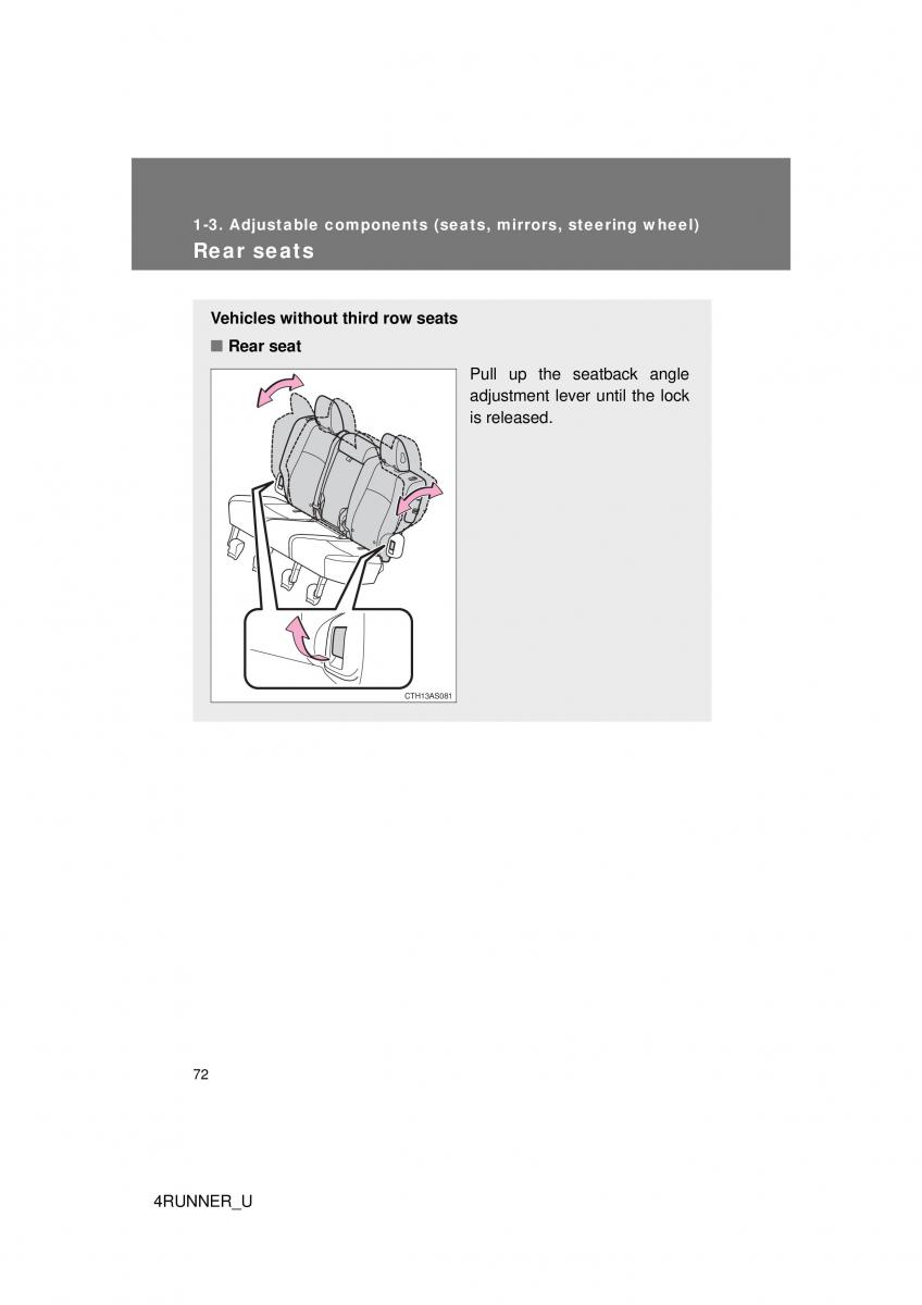 Toyota 4Runner 5 V N280 owners manual / page 42