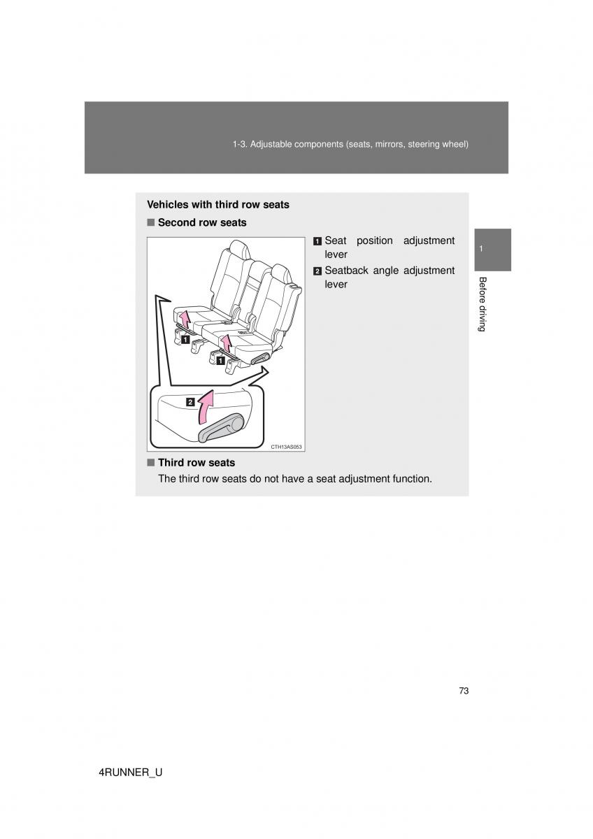 Toyota 4Runner 5 V N280 owners manual / page 43