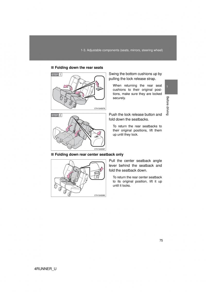 Toyota 4Runner 5 V N280 owners manual / page 45