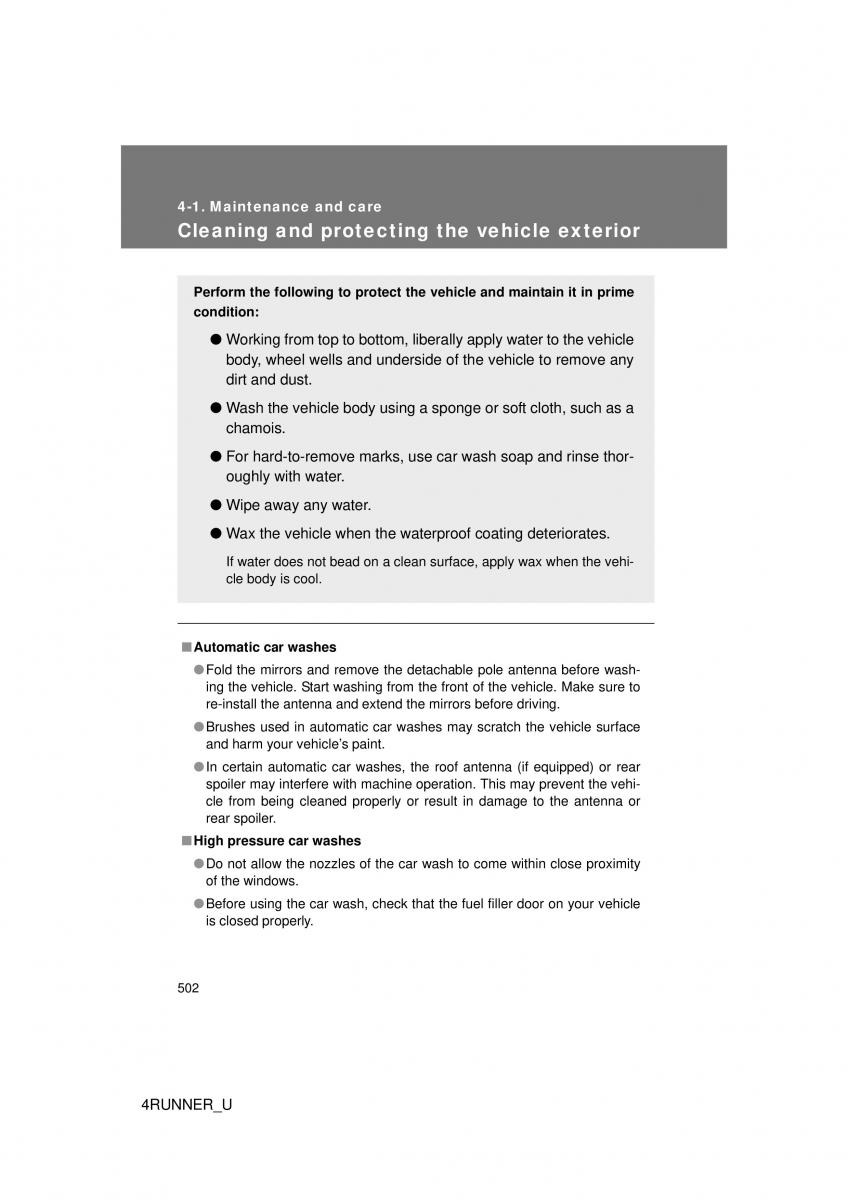 Toyota 4Runner 5 V N280 owners manual / page 468