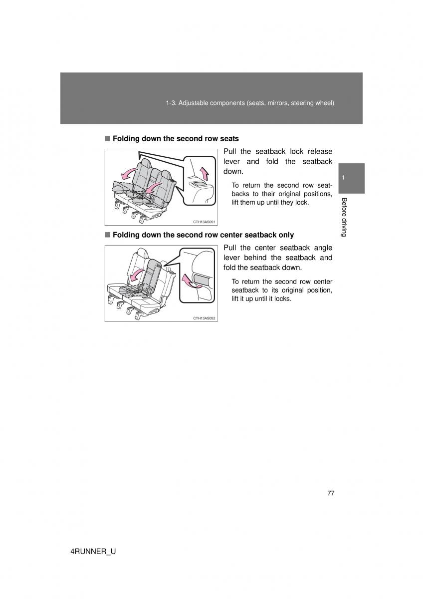 Toyota 4Runner 5 V N280 owners manual / page 47