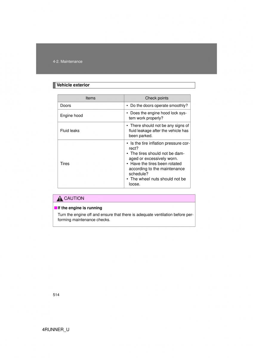 Toyota 4Runner 5 V N280 owners manual / page 480