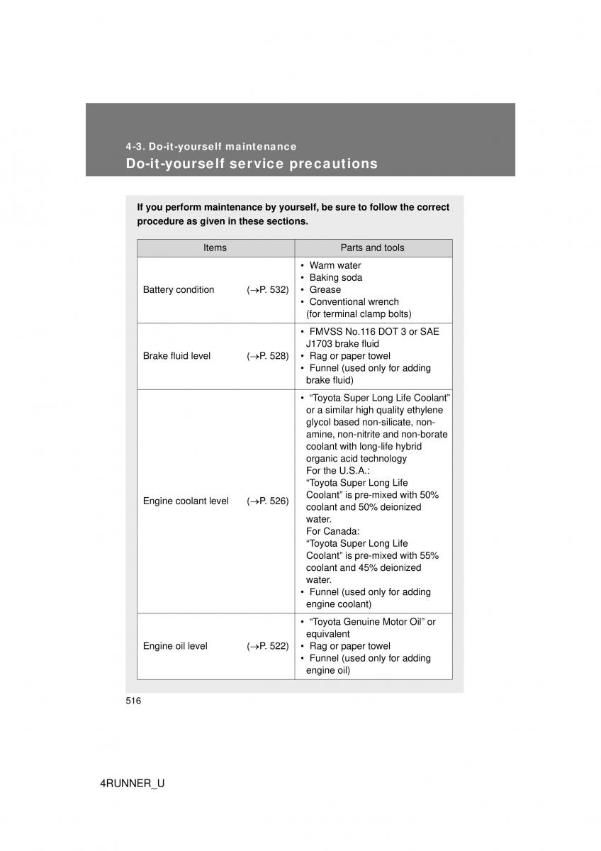 Toyota 4Runner 5 V N280 owners manual / page 482