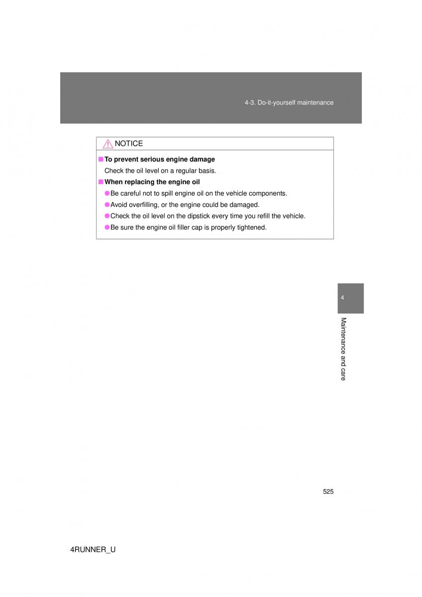 Toyota 4Runner 5 V N280 owners manual / page 491