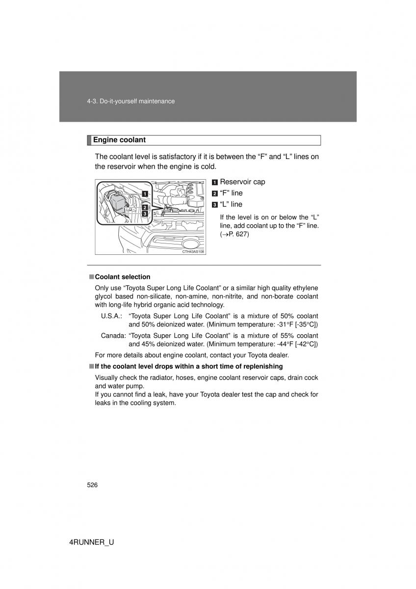 Toyota 4Runner 5 V N280 owners manual / page 492