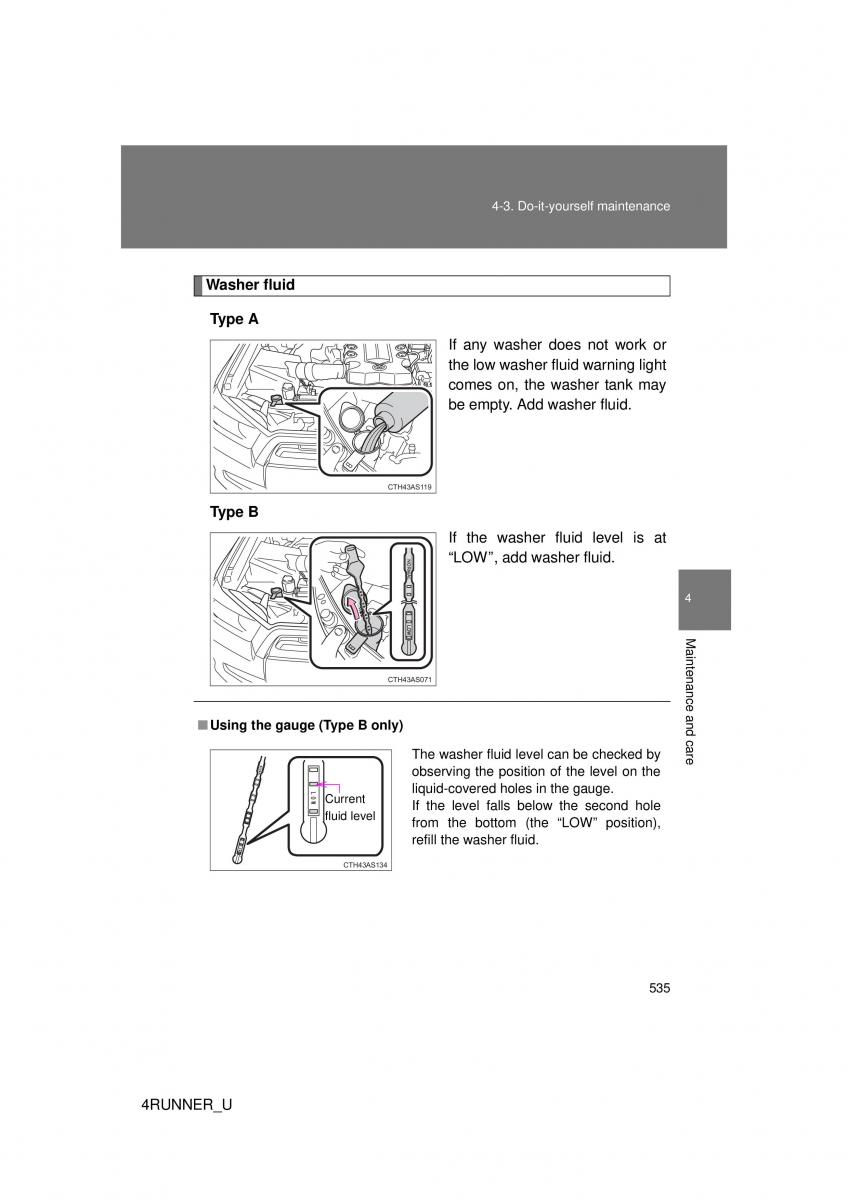 Toyota 4Runner 5 V N280 owners manual / page 501