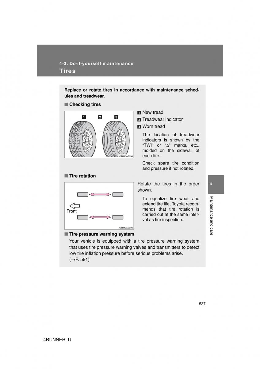 Toyota 4Runner 5 V N280 owners manual / page 503