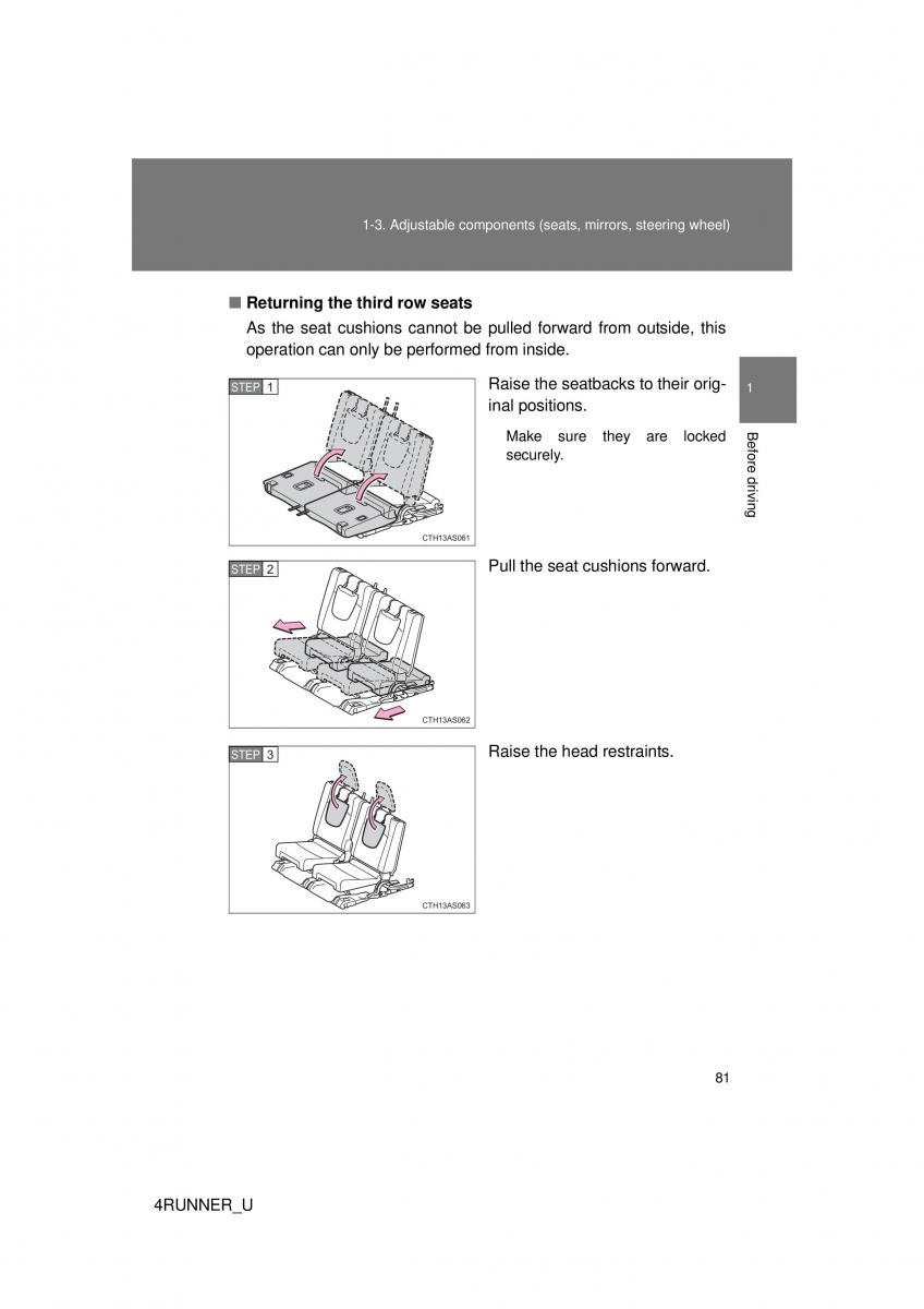 Toyota 4Runner 5 V N280 owners manual / page 51