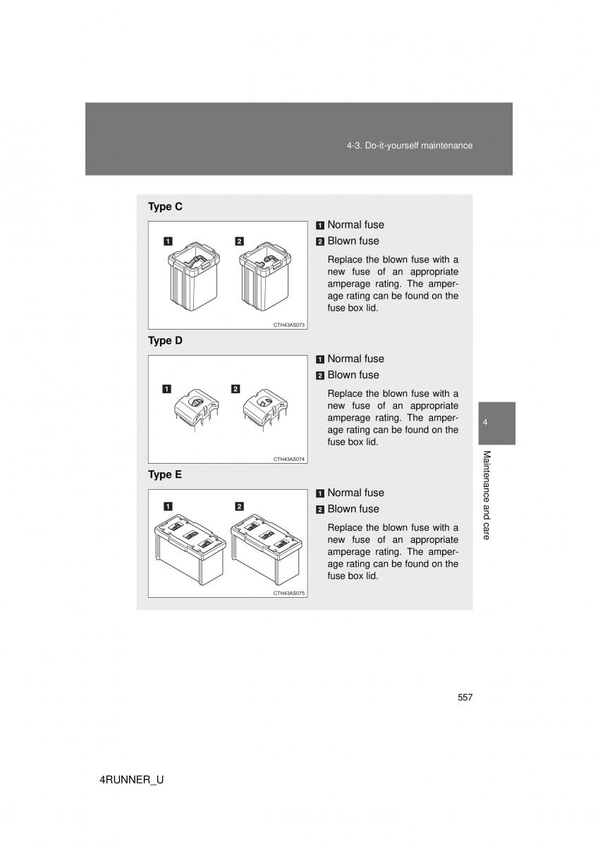 Toyota 4Runner 5 V N280 owners manual / page 523