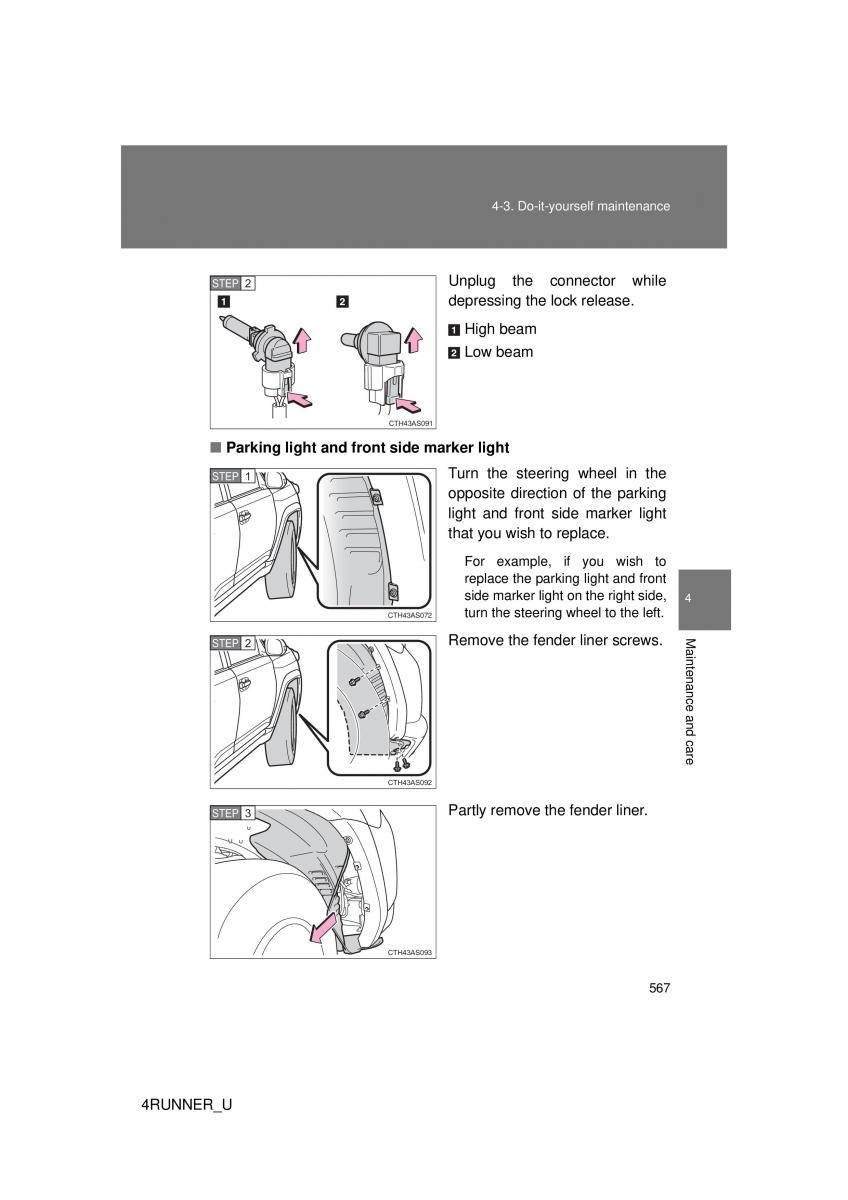 Toyota 4Runner 5 V N280 owners manual / page 533