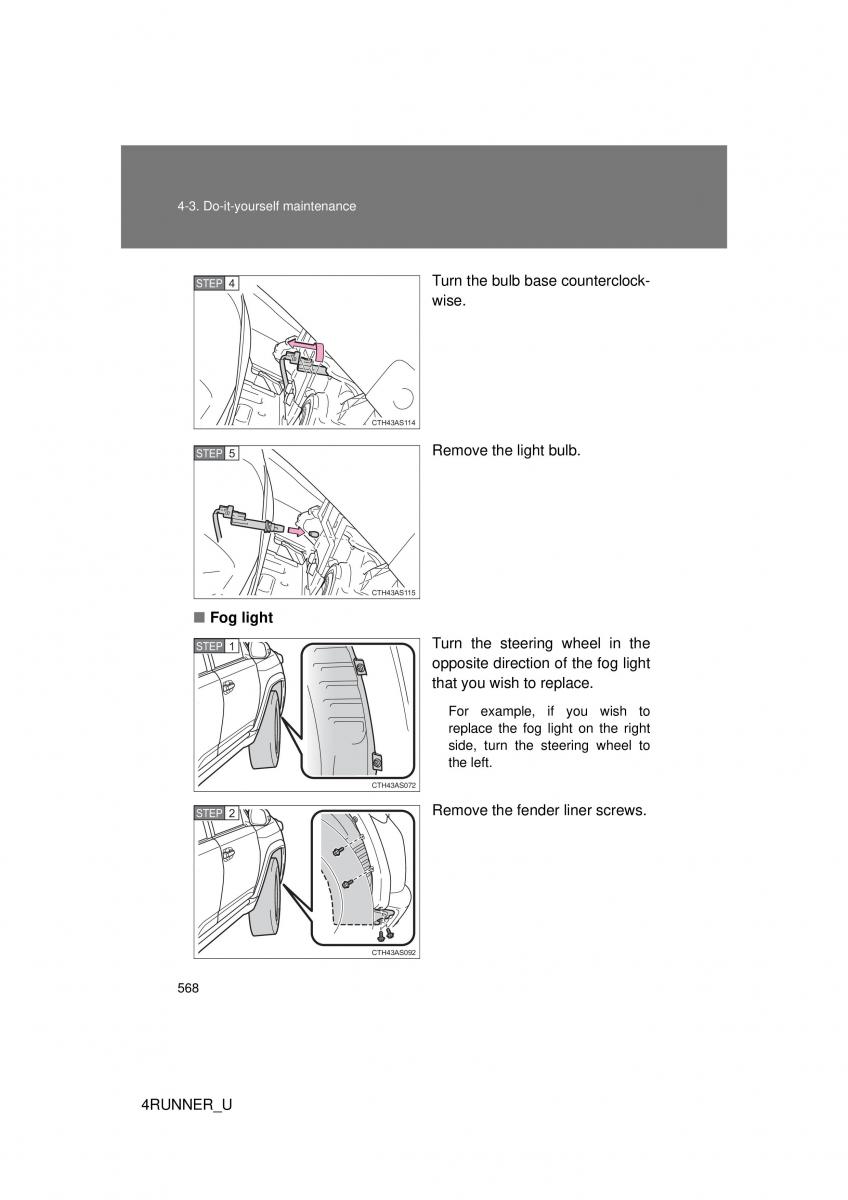 Toyota 4Runner 5 V N280 owners manual / page 534